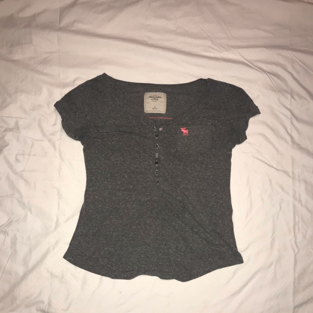 Grey Tee with Pink Accents